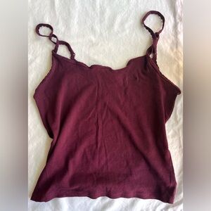 PINK Victoria's Secret Deep Maroon Camisole NWOT
